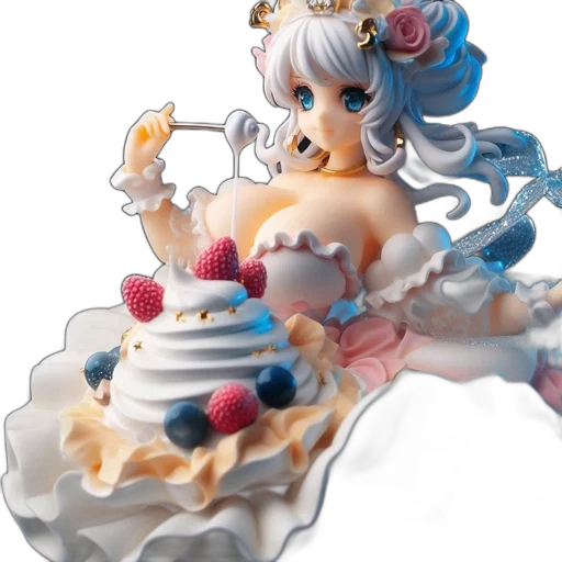 food, crown, 3d render, concept art transparent PNG cut-out