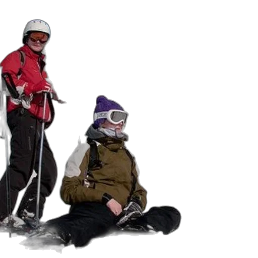 concept art, snow, three, skiers transparent PNG cut-out