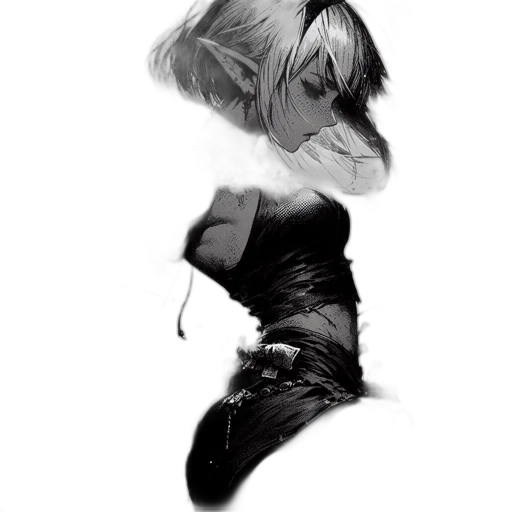 dress, hair, mask, face transparent PNG cut-out
