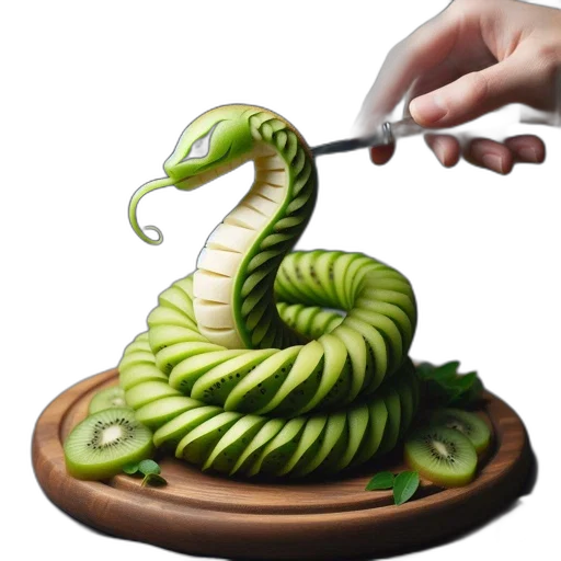 food, dragon, creature, staff transparent PNG cut-out