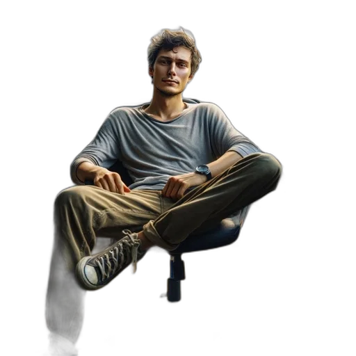 staff, furniture, face, shoes transparent PNG cut-out