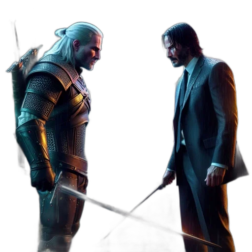 sword, concept art, 3d render, comic book art transparent PNG cut-out