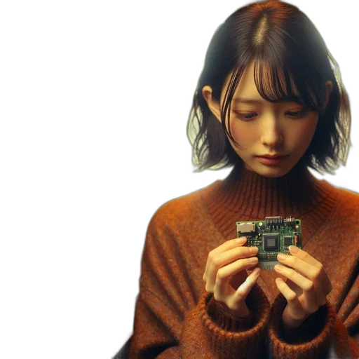 robot, jacket, cyberpunk, photorealistic transparent PNG cut-out