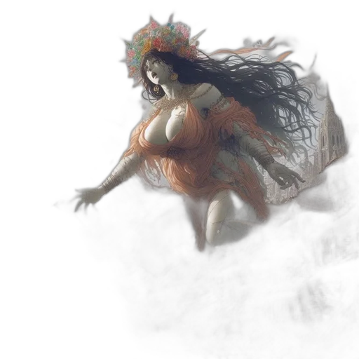 creature, dress, crown, dragon transparent PNG cut-out