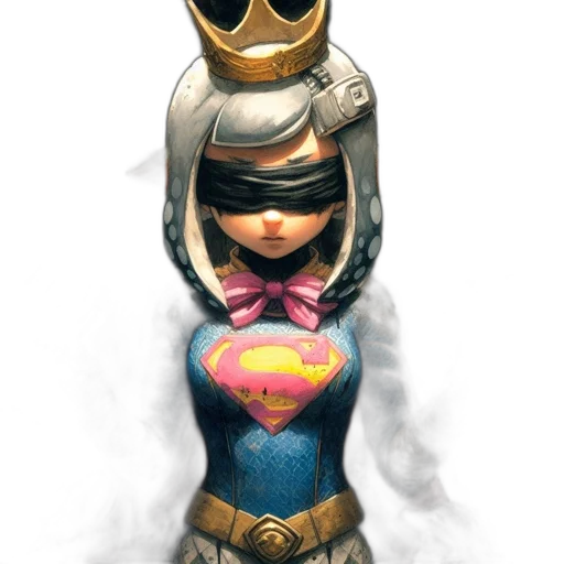 mask, robot, dress, crown transparent PNG cut-out