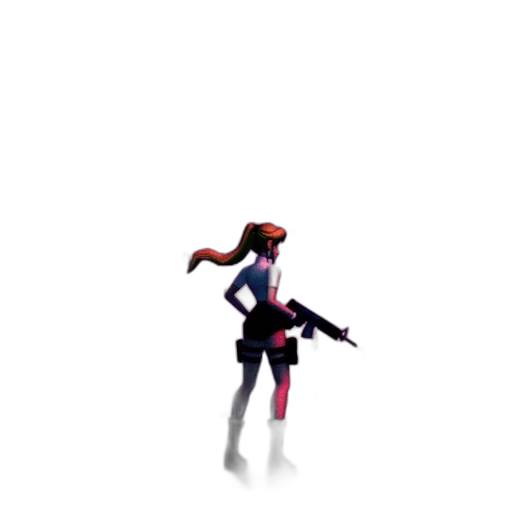 weapon, robot, staff, creature transparent PNG cut-out
