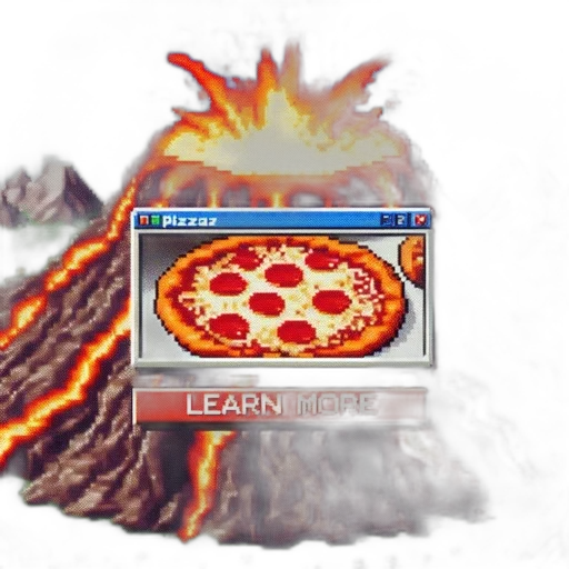 food, weapon, pixel art, 3d render transparent PNG cut-out
