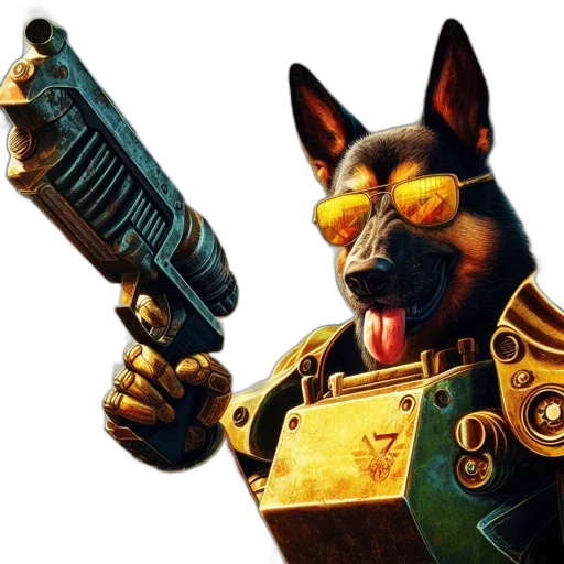 weapon, staff, robot, animal transparent PNG cut-out