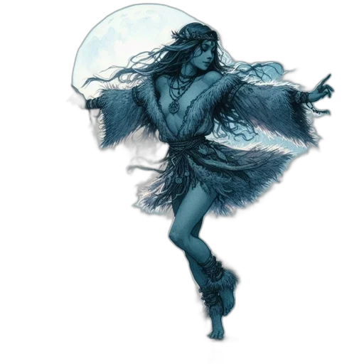 dress, staff, mask, dragon transparent PNG cut-out