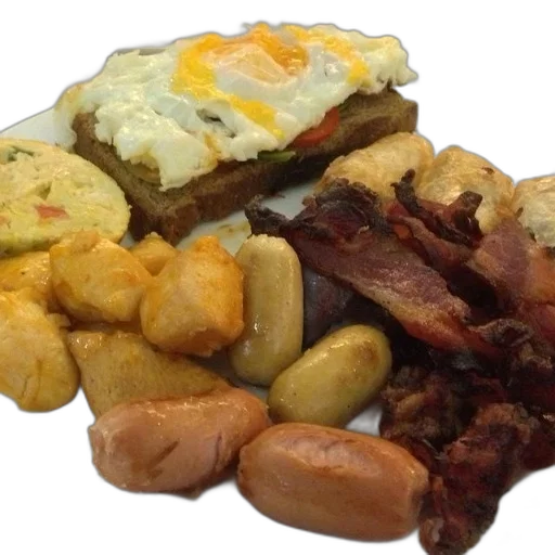 food, plate, breakfast, including transparent PNG cut-out