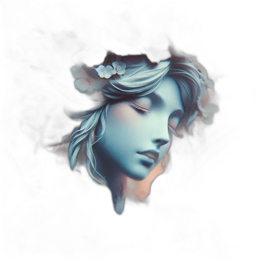 face, crown, mask, fantasy art transparent PNG cut-out