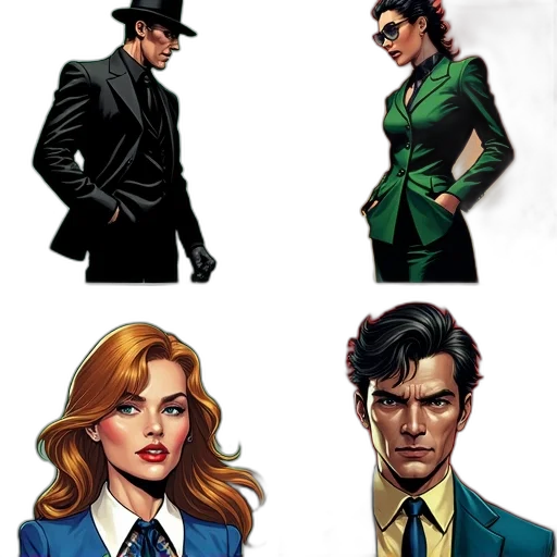 comic book art, concept art, cartoon, fantasy art transparent PNG cut-out