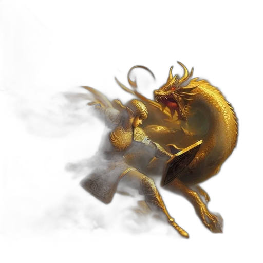 dragon, creature, mask, staff transparent PNG cut-out