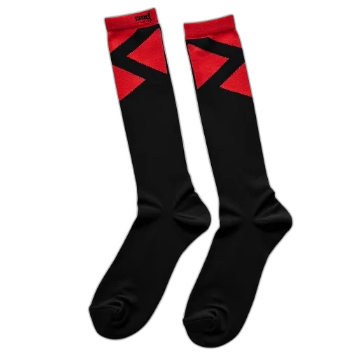 pair, black, socks, red transparent PNG cut-out