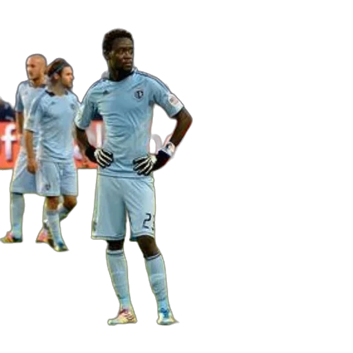 soccer, player, light, blue transparent PNG cut-out