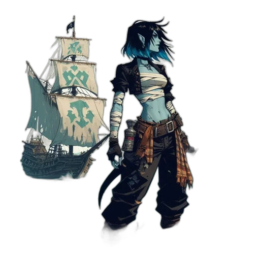 fantasy art, concept art, comic book art, pixel art transparent PNG cut-out