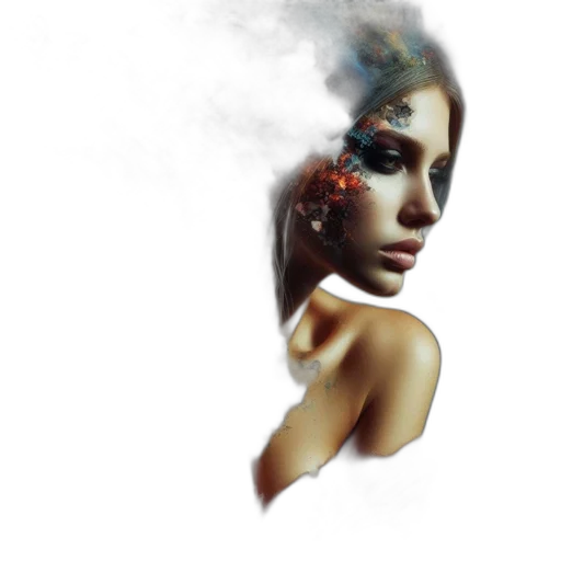 mask, face, jewelry, photorealistic transparent PNG cut-out