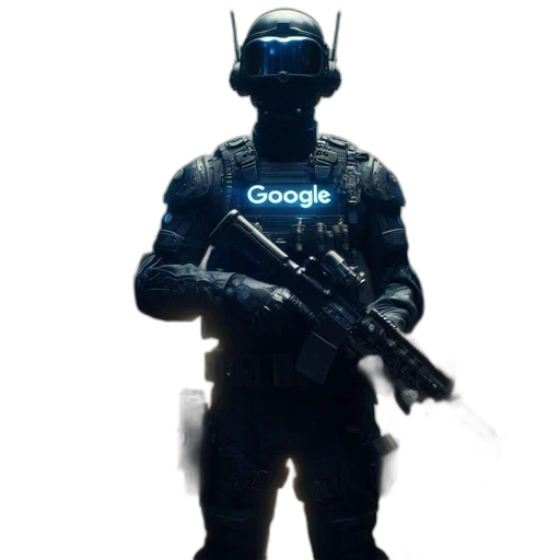 robot, mask, weapon, staff transparent PNG cut-out