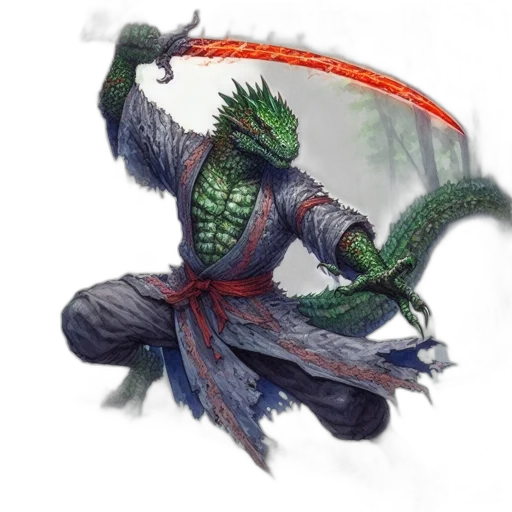 dragon, staff, creature, sword transparent PNG cut-out