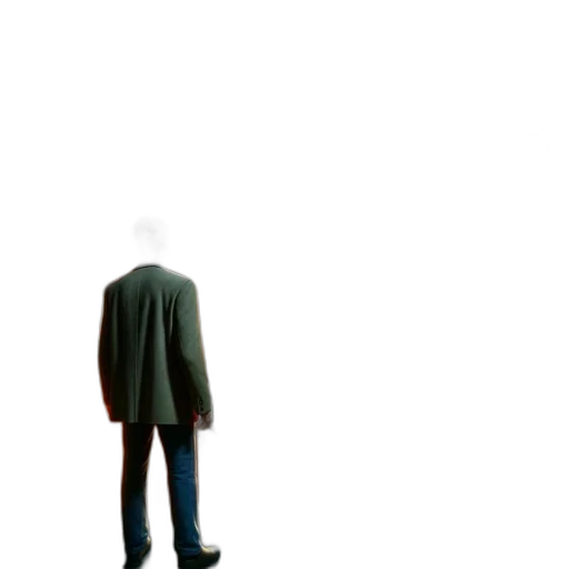 jacket, staff, robot, face transparent PNG cut-out