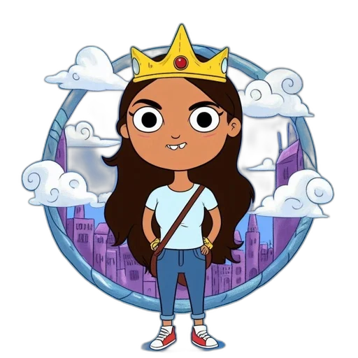 crown, staff, cartoon, concept art transparent PNG cut-out