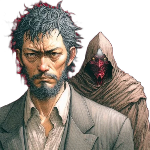 mask, face, jacket, concept art transparent PNG cut-out
