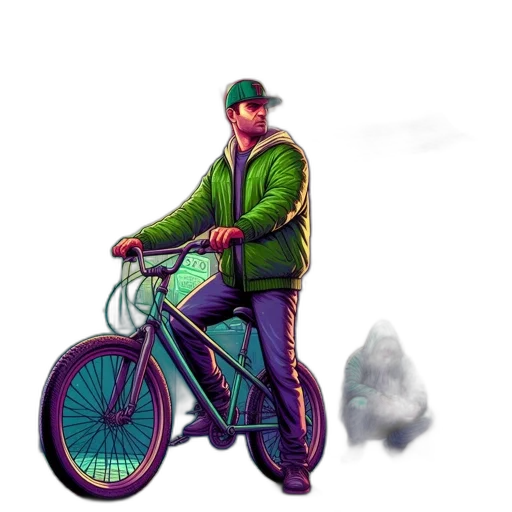 jacket, car, concept art, pixel art transparent PNG cut-out