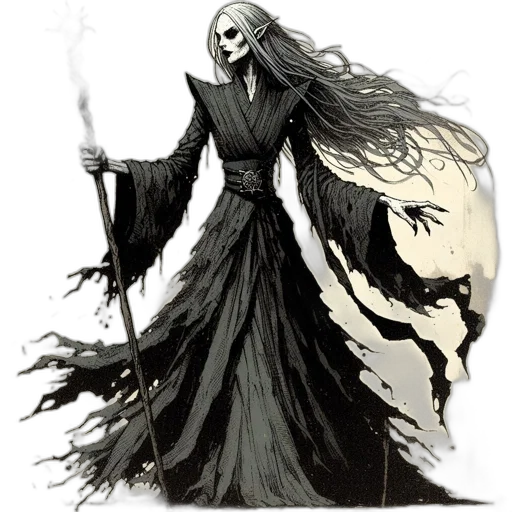 mask, staff, dress, creature transparent PNG cut-out