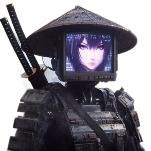 robot, weapon, staff, mask transparent PNG cut-out