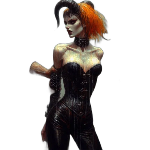 concept art, cyberpunk, comic book art, fantasy art transparent PNG cut-out