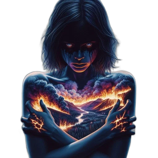hair, jewelry, jacket, cyberpunk transparent PNG cut-out