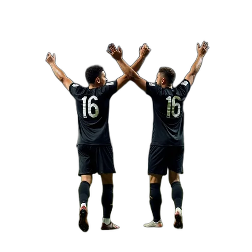 pixel art, 3d render, two, soccer transparent PNG cut-out