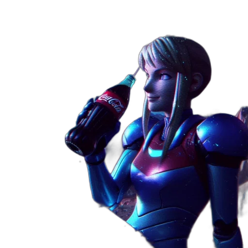 robot, weapon, cyberpunk, 3d render transparent PNG cut-out