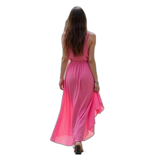 dress, staff, neon, woman transparent PNG cut-out