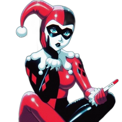 comic book art, concept art, cartoon, harley transparent PNG cut-out
