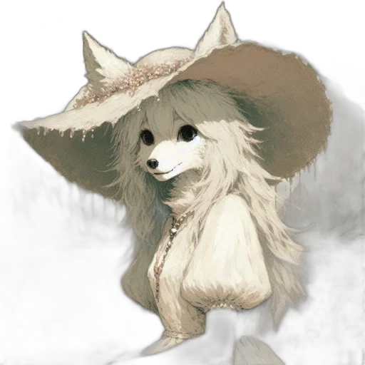 hat, mask, staff, creature transparent PNG cut-out