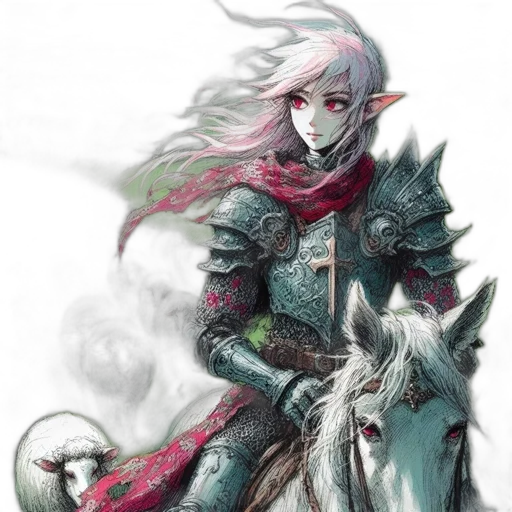 dragon, sword, staff, fantasy art transparent PNG cut-out