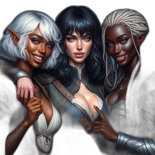 fantasy art, concept art, comic book art, photorealistic transparent PNG cut-out