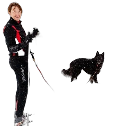 staff, animal, creature, woman transparent PNG cut-out