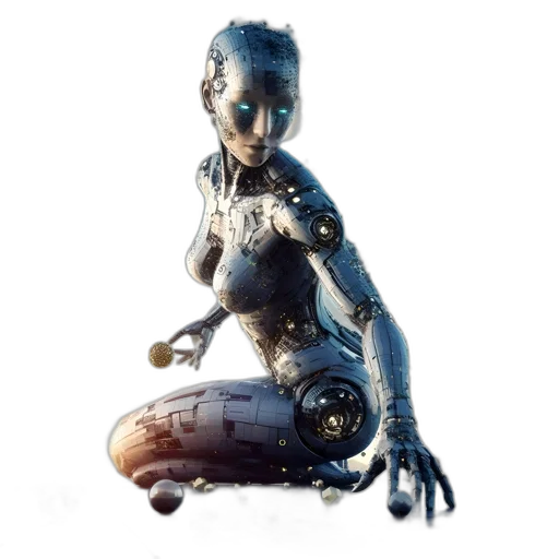 robot, dress, weapon, creature transparent PNG cut-out