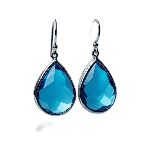 jewelry, blue, pair, silver transparent PNG cut-out