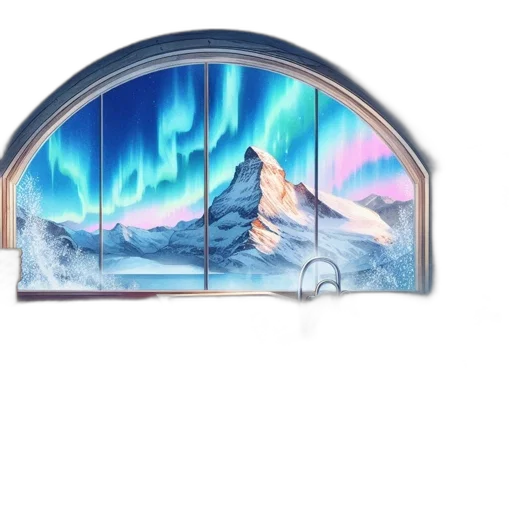 building, concept art, vaporwave, watercolor transparent PNG cut-out