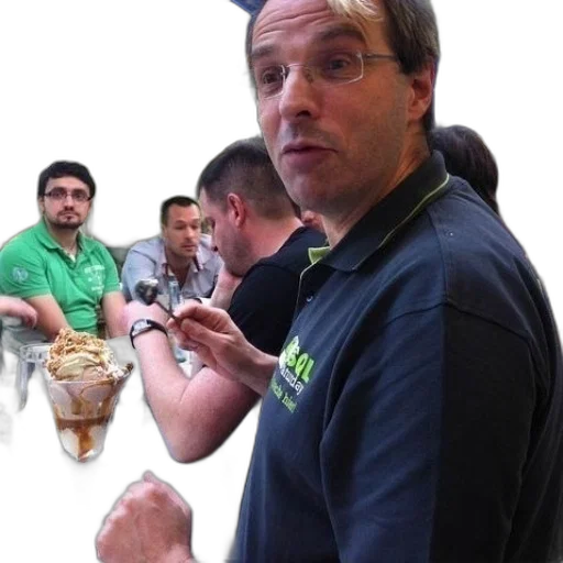 staff, food, photorealistic, man transparent PNG cut-out