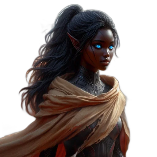 face, fantasy art, concept art, comic book art transparent PNG cut-out