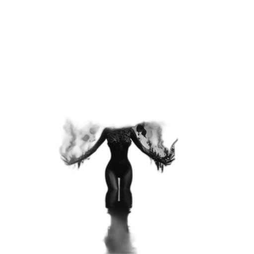 hair, creature, mask, jacket transparent PNG cut-out
