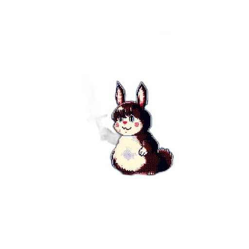 animal, creature, staff, pixel art transparent PNG cut-out