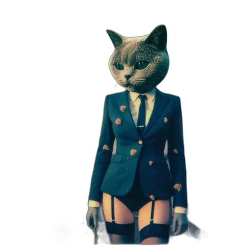 jacket, animal, dress, staff transparent PNG cut-out