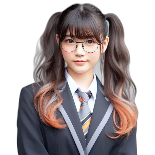 hair, staff, face, jacket transparent PNG cut-out