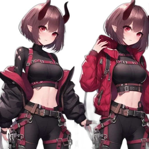 jacket, weapon, concept art, cyberpunk transparent PNG cut-out