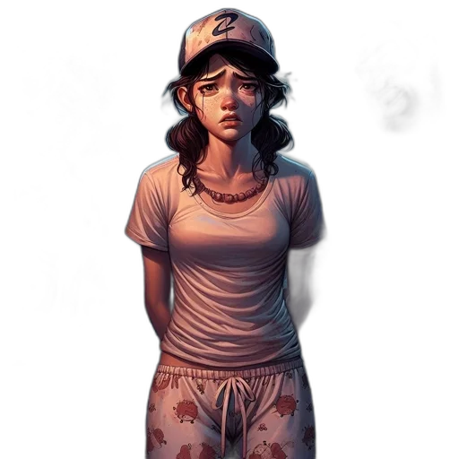 face, hat, dress, staff transparent PNG cut-out